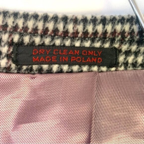 MADE IN POLAND WOOL BLAZER PREMIUM HOUNDSTOOTH BLAZER MULTICOLOUR MEN  SIZE 44R - Picture 7 of 9